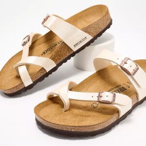 Birkenstock Mayari Birki-Flor Sandals- Graceful Pearl White
